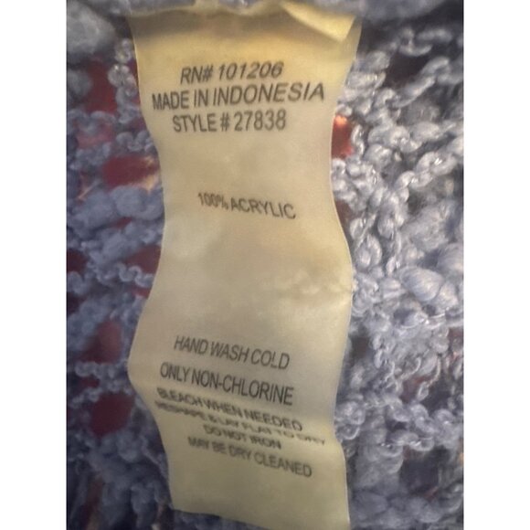 Soft Surroundings L/XL Periwinkle Blue Open Weave Cardigan - Picture 13 of 14